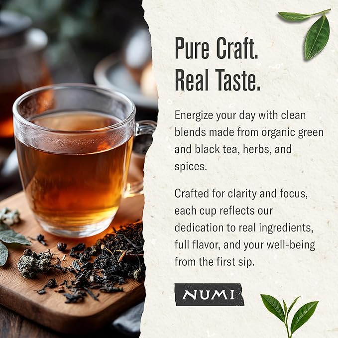 Numi Organic Breakfast Blend Tea, 100 Tea Bags, Assam, Ceylon & Darjeeling Black Teas, Caffeinated - Bloomnest