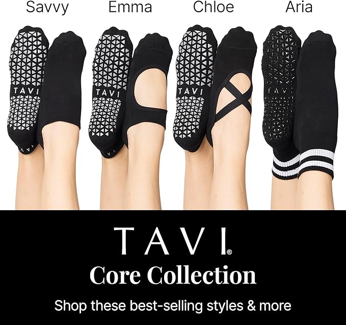 TAVI Women’s Savvy Grip Socks - Pilates for Women, Slipper, Yoga, and Ballet, Barre - Bloomnest