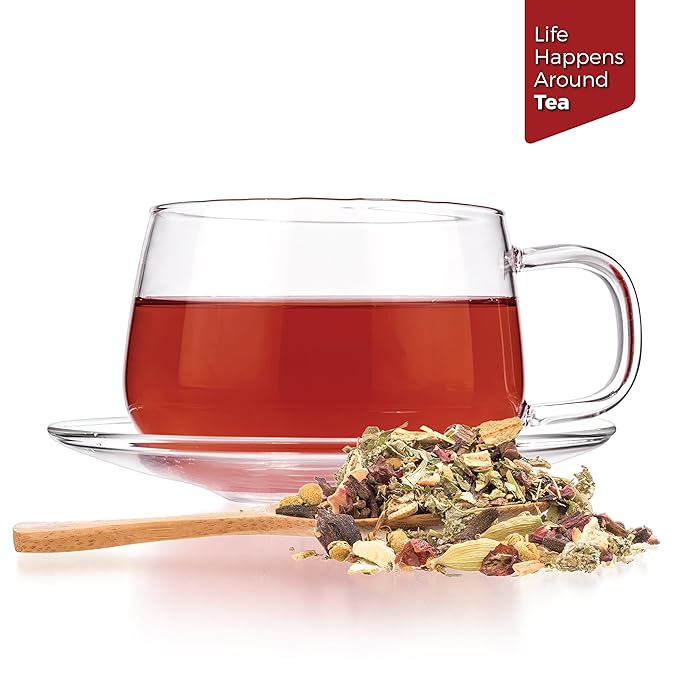 Tealyra - Calm Down - Nirvana - Chamomile Ginger Hibiscus - Wellness and Relaxing Herbal Loose Leaf Tea - Detox Tea - Caffeine-Free - All Natural - 220g (8-ounce) - Bloomnest