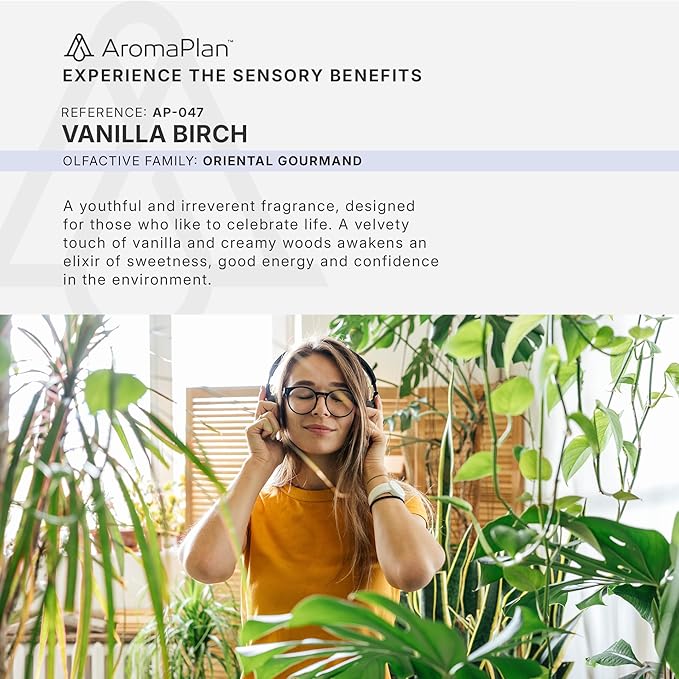 AromaPlan Hotel Scents Vanilla Birch 5 Fl Oz (148ml), Home Luxury Aroma & Hotel Fragrance Diffuser Oil- Hotel Diffuser Oil for Aromatherapy- USA Made, Bigger Bottle, Bolder Aroma & Longer Lasting - Bloomnest