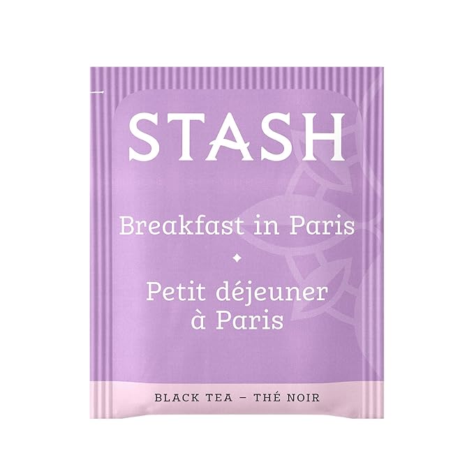 Stash Tea Breakfast In Paris Black Tea - Caffeinated, Non-GMO Project Verified Premium Tea with No Artificial Ingredients, 18 Count (Pack of 6) - 108 Bags Total - Bloomnest