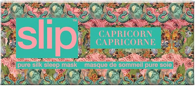 slip Pure Silk Sleep Mask - 100% Pure 22 Momme Mulberry Silk Eye Mask - Comfortable Sleeping Mask with Elastic Band, Zodiac Collection: Capricorn - Bloomnest