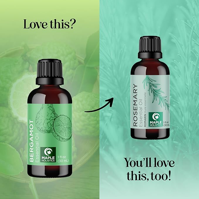Bergamot Essential Oil for Diffuser Aromatherapy - 100% Pure Citrus Bergamot Oil for Hair Skin and Nails Plus Undiluted Relaxing Aromatherapy Essential Oil for Diffusers Baths and Topical Uses 1oz - Bloomnest