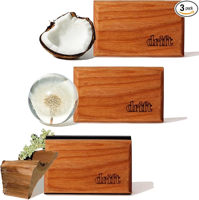 Drift Car Air Freshener Starter Kit - Wooden Deodorizer - Vehicle Odor Remover - Auto Scent Diffuser - Long-Lasting Car Freshening - Variety 3 Pack - Bloomnest