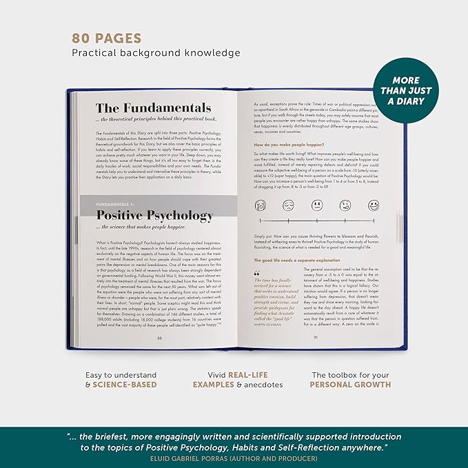 6-Minute Diary – 3-Million-User Gratitude Journal for Women & Men with Prompts – Guided Self Care Book Based on Positive Psychology – Daily Manifestation - Bloomnest