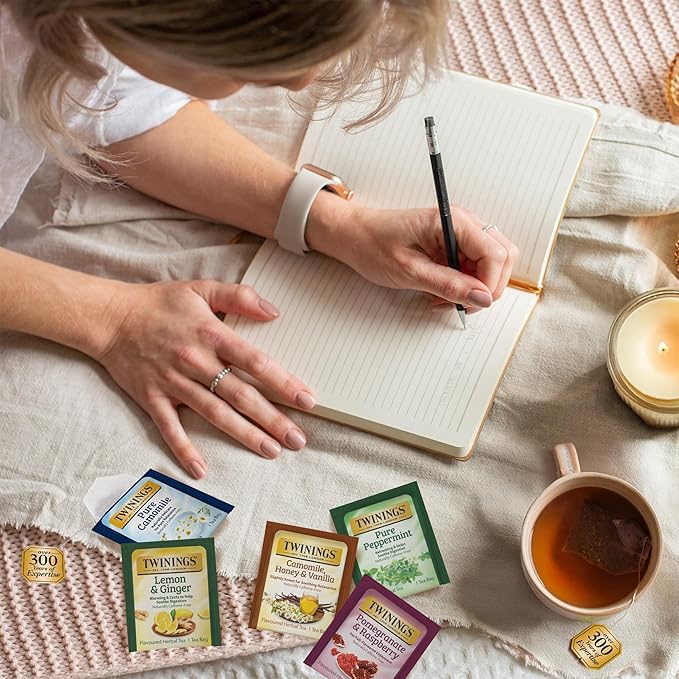 Twinings Herbal Tea Variety Pack, 20 Count (Pack of 6), Formerly Assorted Herbal, Includes 5 Flavours, Naturally Caffeine-Free, Enjoy Hot or Iced, 120 Teabags - Bloomnest