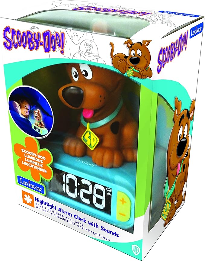 LEXiBOOK - Scooby-Doo Digital Alarm Clock for Kids with Night Light Snooze, Childrens Clock, Luminous Scooby-Doo, Blue Colour - RL800SD - Bloomnest