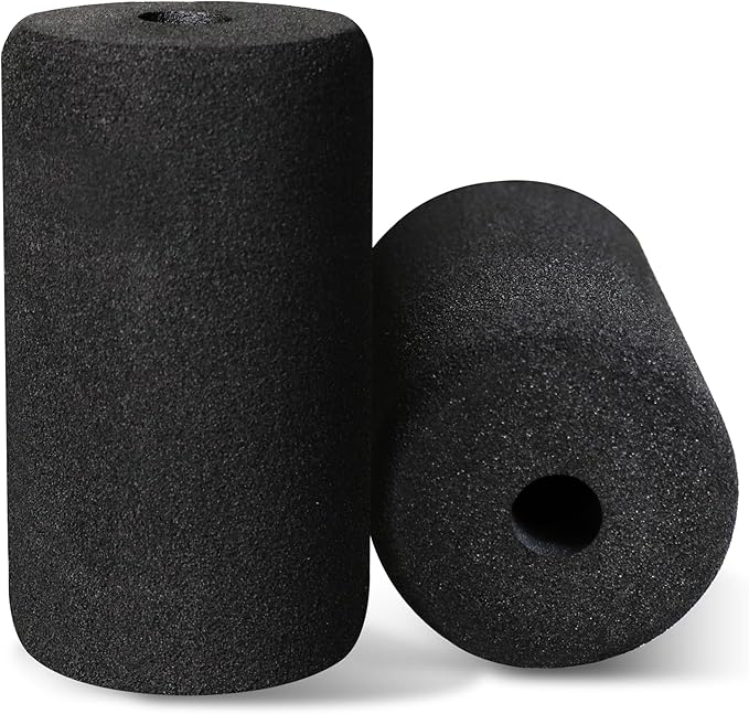 WF Athletic Supply Foam Foot Pads, Foam Roller for Gym Exercise Machines Equipment Replacements, Roller Pad for Leg Extension, PEC Deck Pads for Weight Bench, Sold by Pair (7” x 4” OD x 0.875” ID) - Bloomnest