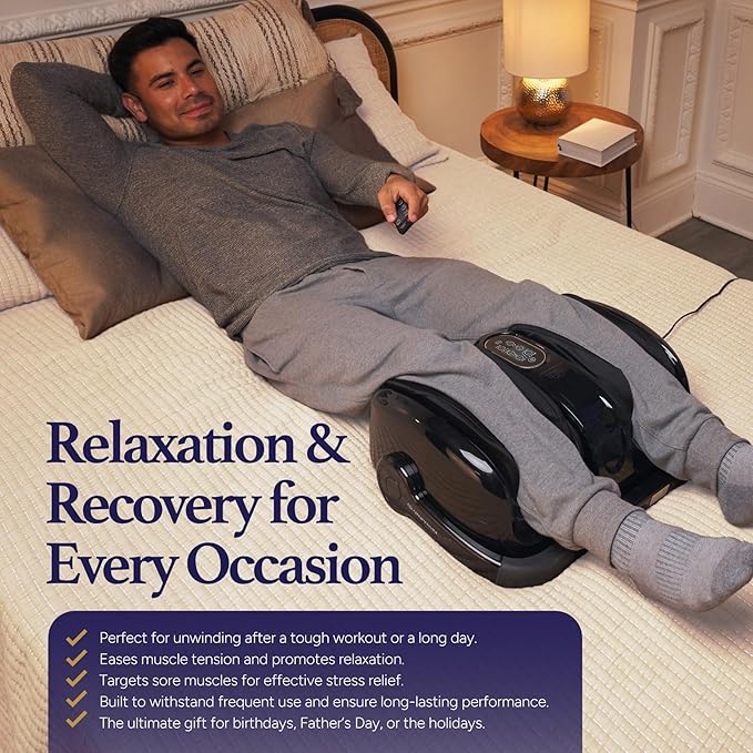 Cloud Massage Shiatsu Foot Massager with Heat, Deep Kneading Therapy for Pain Relief, Circulation, Post-Activity Relaxation - Foot Massager for Plantar Fasciitis, and Arthritis Relief - Bloomnest