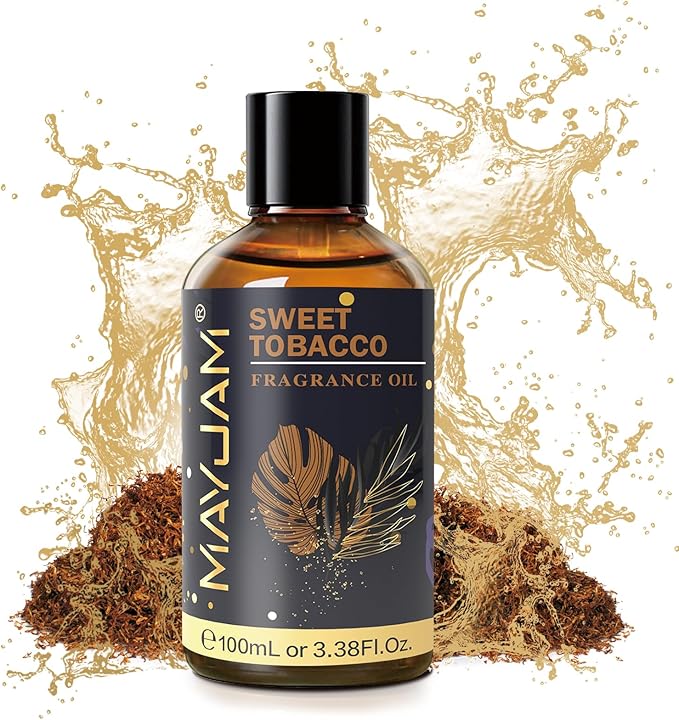 MAYJAM 100ML/3.38FL.OZ Sweet Tobacco Fragrance Oils with Glass Dropper, Essential Oils for Diffusers for Home, Long Lasting Scented Oils for Diffusers Soap Candle Making - Bloomnest