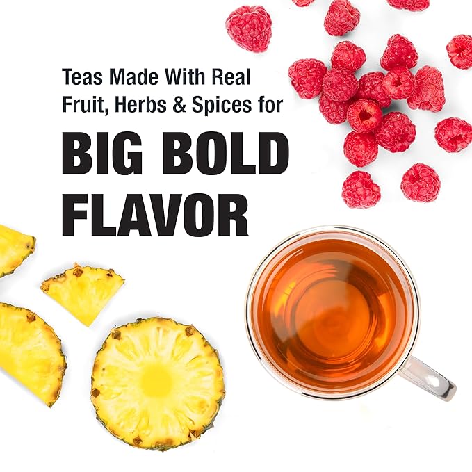 Tiesta Tea Passion Berry Jolt, Premium Loose Leaf, Classic Black Tea Blends, Raspberry Passion Fruit Black Tea, High-Caffeine, Hot or Iced Brews Up to 25 Cups, 1.5 Ounce Resealable Pouch - Bloomnest