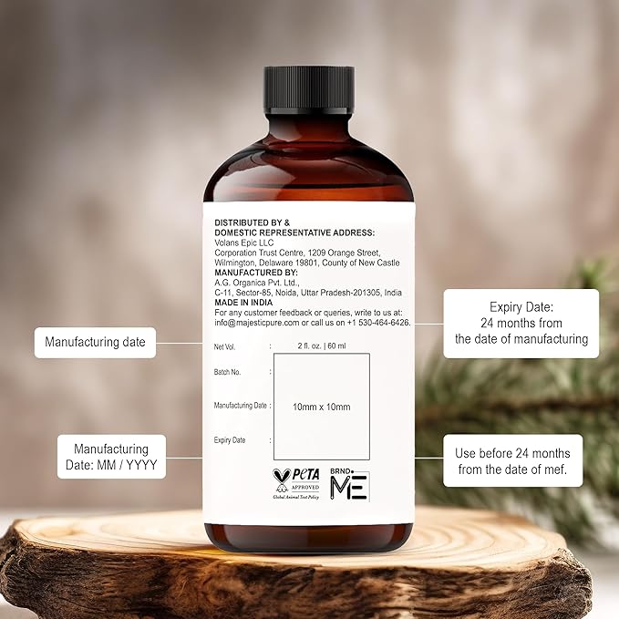 Majestic Pure Vanilla Essential Oil with Glass Dropper - 2 Fl Oz - 100% Pure and Natural Vanilla Oil - Premium Grade Essential Oils for Diffuser, Aromatherapy, Soap and Candle Making - Bloomnest