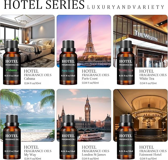 Hotel Collection Luxury Scent for Diffuser Oils Set Inspired by The My Way 、Westin White Tea、Ritz Carlton Hotel Scent - Bloomnest