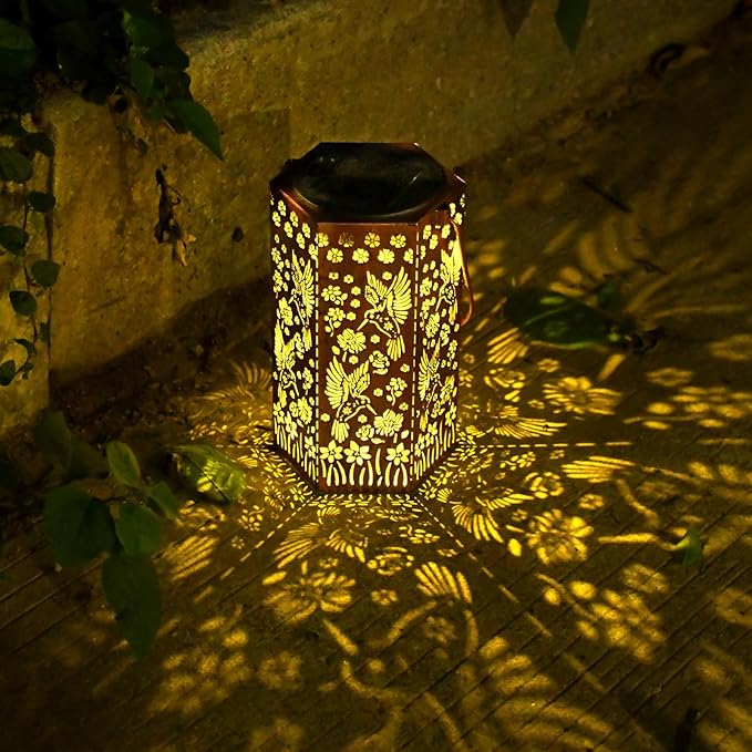 Styleonme Hummingbird Lover Solar Light, Mother's Day Lantern Gift for Mom Grandma Women Sister, Hanging Image Hummingbirds Lanterns, Yard Corridor Garden Decor, Thanksgiving Day, Birthday Gifts - Bloomnest
