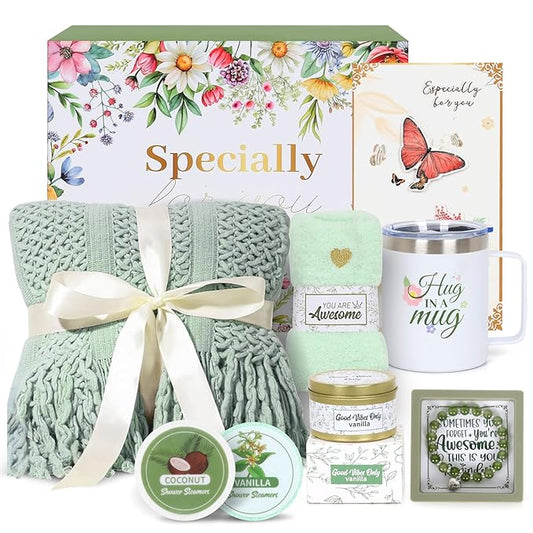 Valentines Day Gifts for Her - Spa & Self Care Gift Basket for Women, Wife, Girlfriend - Romantic Pampering Box for Relaxation, Birthday, Thinking of You - Bloomnest