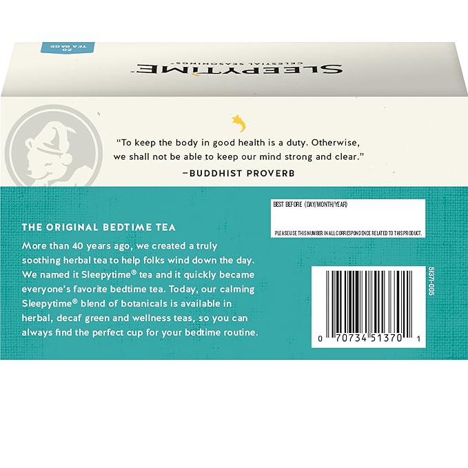 Celestial Seasonings Wellness Tea, Sleepytime Throat Tamer, 20 Count Box (Pack of 2) - Bloomnest