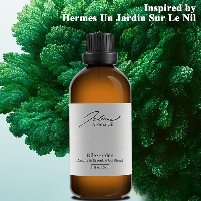 JCLOUD Nile Garden Essential Oil Inspired by Hermes | Hotel Scent - Pure Aromatherapy Diffuser Oil with Orange and Cinnamon, Home Luxury & Hotel Scents for Essential Oil Diffusers - 100mL