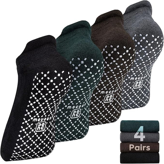 unenow Unisex Non Slip Grip Socks with Cushion for Yoga Pilates Barre Home & Hospital - Bloomnest