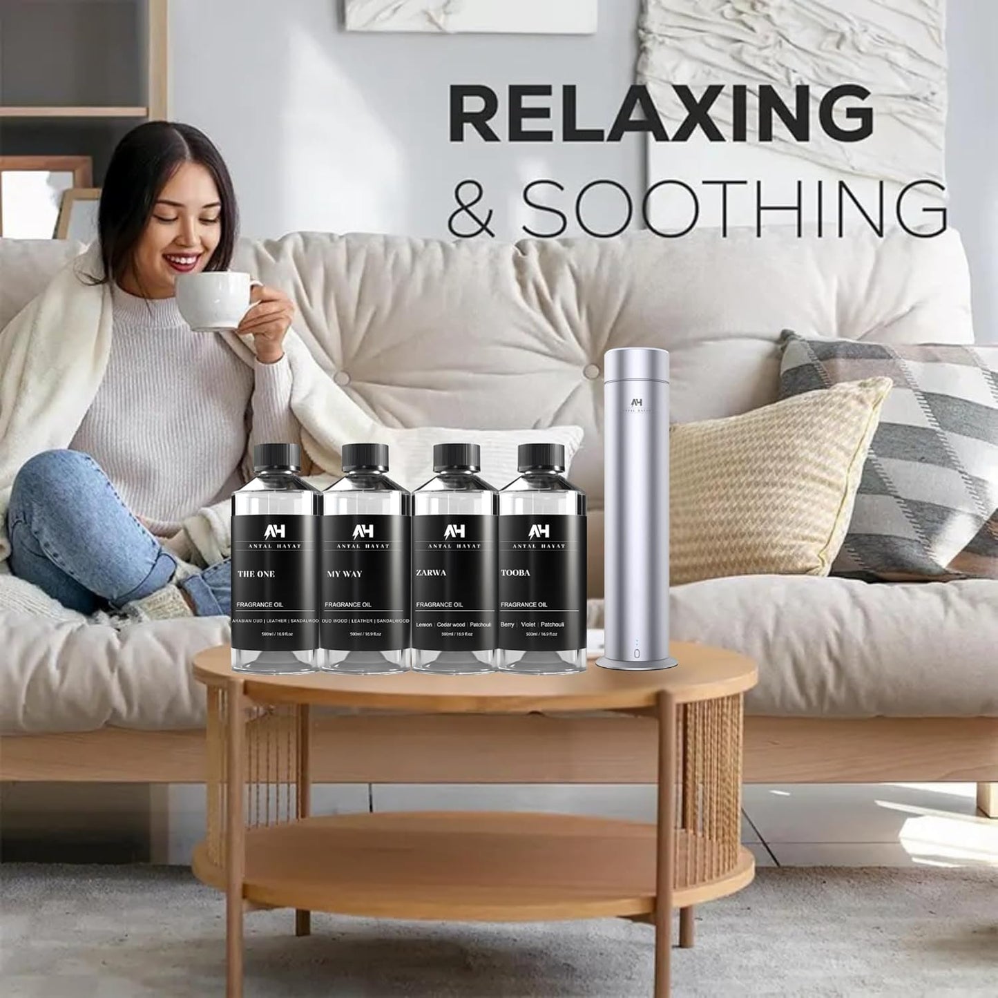 24K Diffuser Essential Oil Scent - Luxury Hotel Inspired Aromatherapy Scent Diffuser Oil - Hints of Zesty Citrus, Floral Jasmine, & Delicate Lily - for Essential Oil Diffusers - 120mL