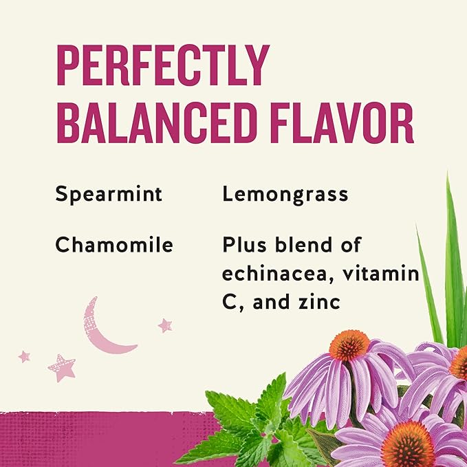 Celestial Seasonings Sleepytime Wellness Echinacea Immune Boost, Caffeine Free, 20 Tea Bags Box - Bloomnest