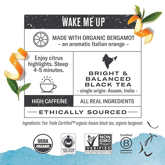 Numi Organic Aged Earl Grey Tea, 100 Tea Bags, Black Tea With Bergamot Orange, Caffeinated - Bloomnest