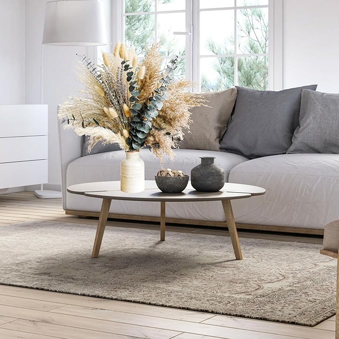 Green Pampas Grass Boho Bouquet – Exquisite Lavender and Eucalyptus Dried Flower Arrangements for Western Boho Decor – Rustic Flowers for Your Bohemian Home, Bedroom, and Wedding Table Décor - Bloomnest