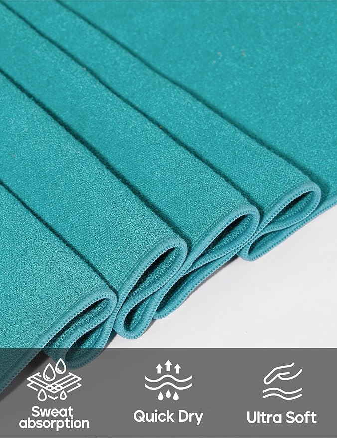 Heathyoga Yoga Mat Towel Non Slip for Hot Yoga Towel with Silicone Grip & Free Spray Bottle, 72"X26" Extra Large Microfiber Yoga Towel for Bikram, Pilates, Fitness