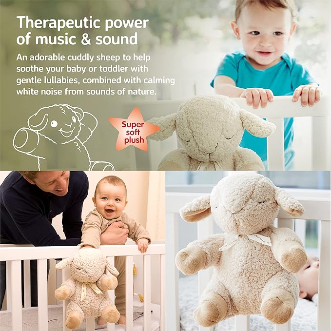 Cloud b Sound Machine with White Noise Soothing Sounds | Cuddly Stuffed Animal | Adjustable Settings and Auto-Shutoff | Sleep Sheep - Bloomnest