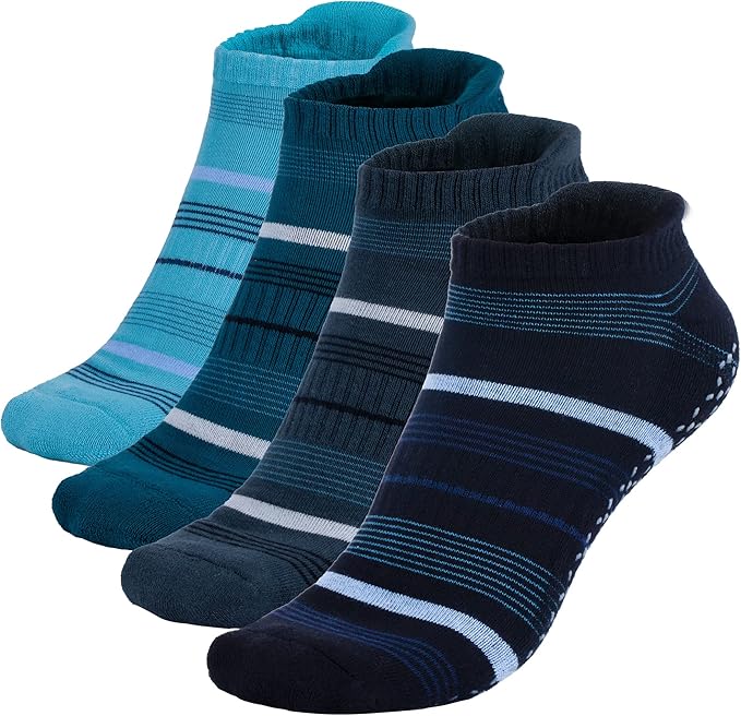 unenow Unisex Non Slip Grip Socks with Cushion for Yoga Pilates Barre Home & Hospital - Bloomnest