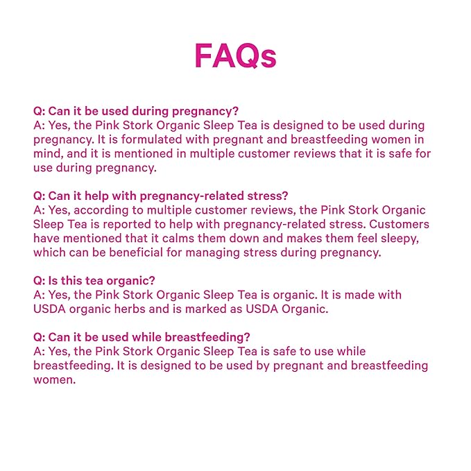 Pink Stork Organic Sleep Tea - Melatonin-Free - Calming Lavender Coconut Herbal Tea to Naturally Support Sleep - Pregnancy Friendly Bedtime Tea, Caffeine-Free - 15 Sachets, Hot or Iced - Bloomnest