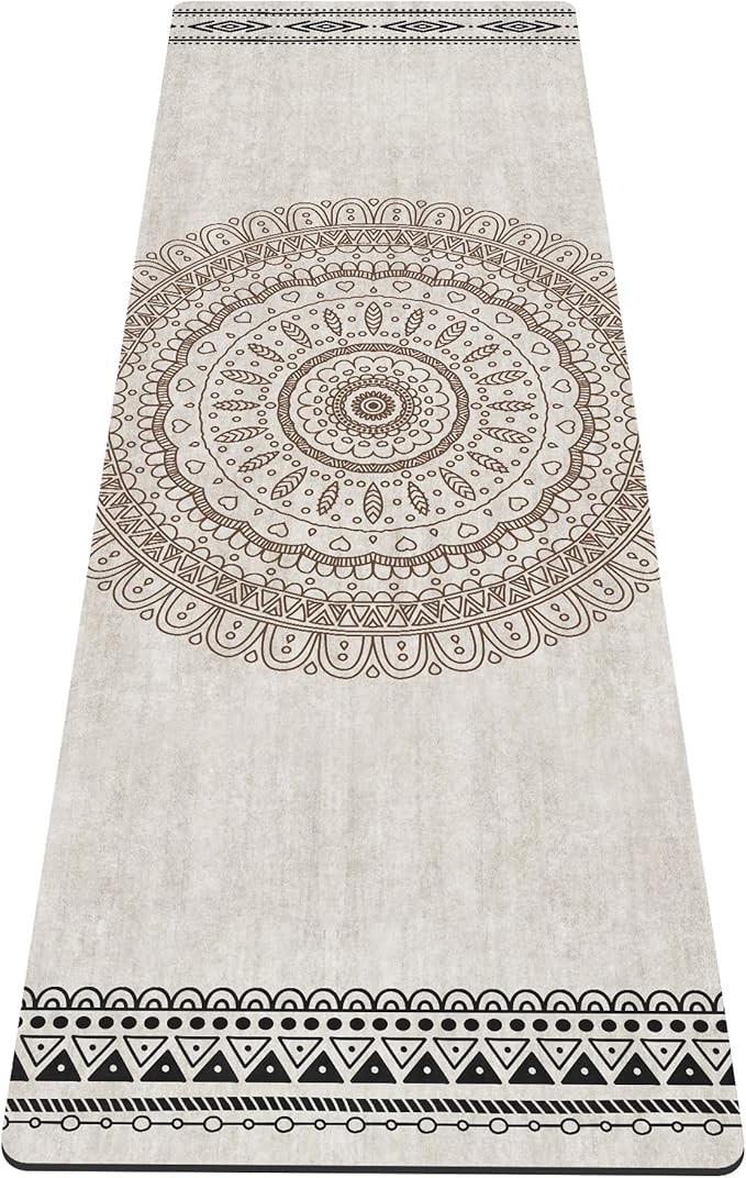 nuveti Yoga Mat Print Extra Thick TPE Non Slip Fitness Exercise Mat with Carrying Bag,72"x24" Extra Thick 6MM Exercise & Workout Mat for Yoga, Pilates Fitness and Floor Exercises - Bloomnest