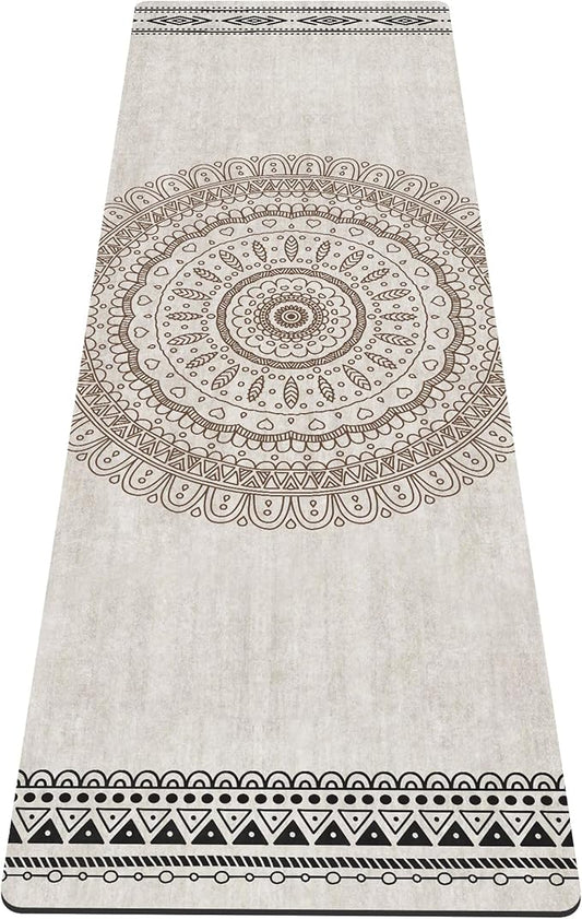 nuveti Yoga Mat Print Extra Thick TPE Non Slip Fitness Exercise Mat with Carrying Bag,72"x24" Extra Thick 6MM Exercise & Workout Mat for Yoga, Pilates Fitness and Floor Exercises - Bloomnest