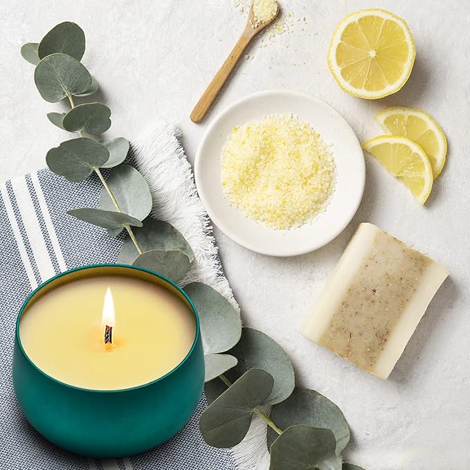 Scented Candles Gift Set, 6 Pack Candles for Home Scented, Long Lasting Soy Wax Lemongrass Candle, Decorative Jar Aromatherapy Candle Set Gifts for Women - Bloomnest