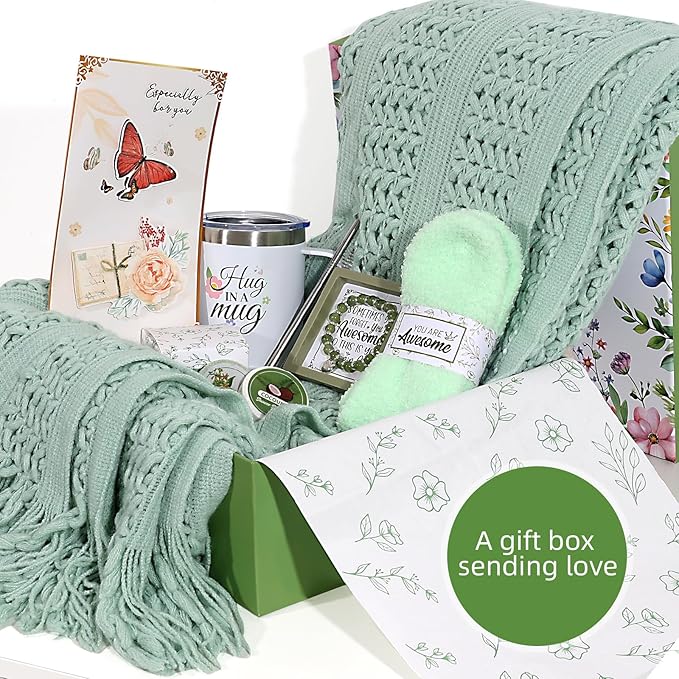 Valentines Day Gifts for Her - Spa & Self Care Gift Basket for Women, Wife, Girlfriend - Romantic Pampering Box for Relaxation, Birthday, Thinking of You - Bloomnest