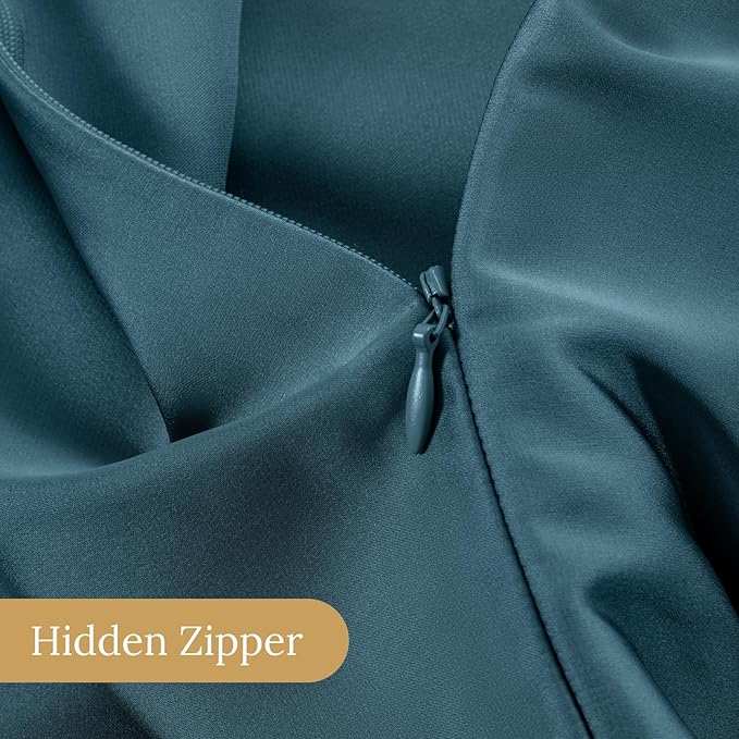 INFIIXSO Mulberry Silk Pillowcase for Hair and Skin, Silk Pillow Cases Queen with Hidden Zipper 20x30 Inches, Extraordinary Smooth and Soft Cooling Pillow Cases for Hot Sleepers(Bluesteel, 1 Pack) - Bloomnest
