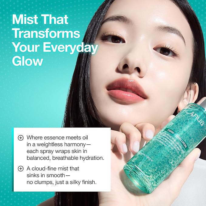 Anua PDRN Collagen Glow Facial Serum Spray, Hydrating Face Mist, Hyaluronic Acid, dewy glass finish, All Skin Types, Instant Plumping Hydration, Firming Care, Korean Skincare, 3.38 fl oz - Bloomnest