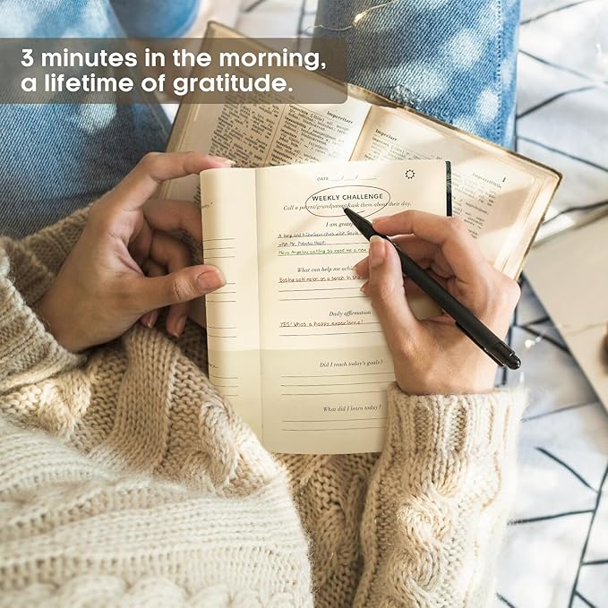 Gratitude Journal for Women – Undated Daily Mindfulness & Manifestation Journal with Prompts for Cultivate Affirmations, Positivity, Self-Care & Happiness - Crane - Bloomnest
