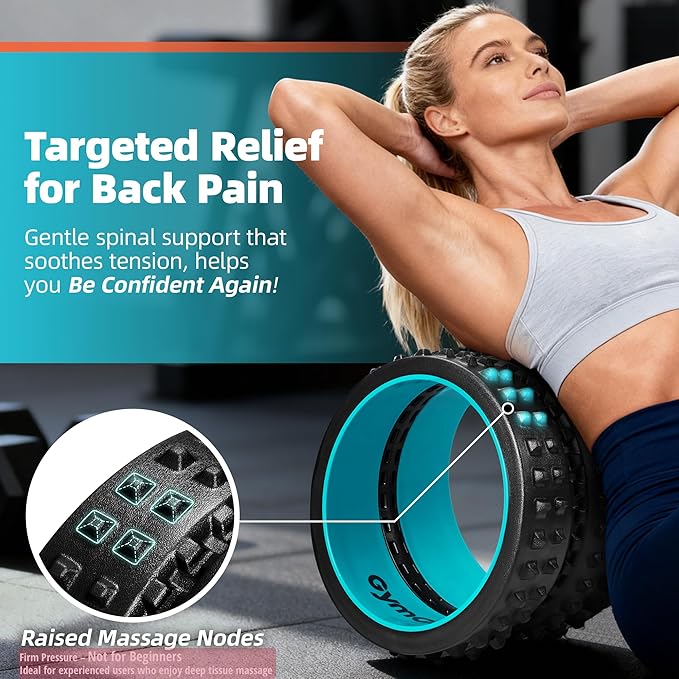 Back Roller for Back Pain Reliefn & Stretching, Deep Tissue Massage Roller Supports Up to 530 lbs / 240 kg, 5.5''-7.5'' Curved Foam Roller for Home Physical Stretching - Bloomnest