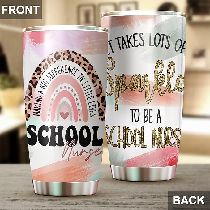 Stainless Steel 20oz Tumbler, Funny Nurse Appreciation Gifts - School Nurse Day Gifts For Women Men, Coffee Cup - Bloomnest