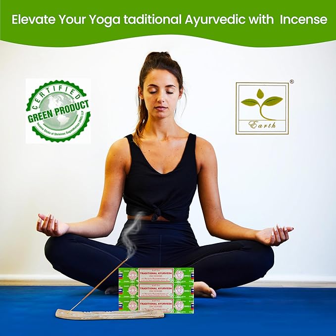 Satya Traditional Ayurveda Incense Sticks, Satya Bng (Bangalore) Insenses 15gmx3 Pack with Raajsee Incense Holder Bundle, Satya Nagchampa Natural Incense - Bloomnest
