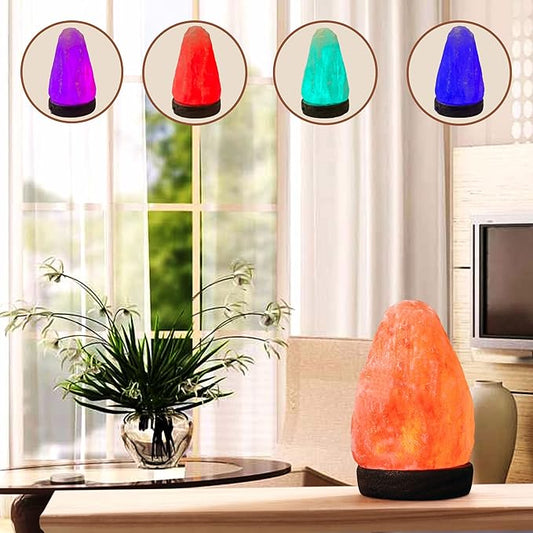 Himalayan Salt Lamp, USB Powered Color Changing Handcrafted Natural Shaped Lamp, Unique Gift Idea for Home Decore and Relaxation - Bloomnest
