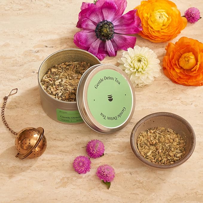 Divya's Detox Tea, Ayurvedic Herbal Tea with Gentle Cleansing Herbs, Helps with Digestion, and More, Caffeine Free, Organic, Non-GMO, Ayurvedic, Loose Leaf Tea - Bloomnest