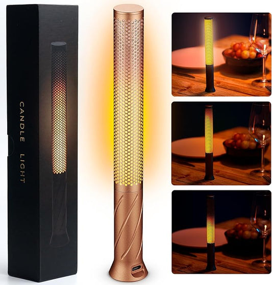 LED Candle Light, Cordless Table Lamps, Bedside Lamps w/2 Modes, Rechargeable Candlestick, Modern Table Lamp w/2600 mAh Battery, Small Table lamp, nightstand lamp, Bedroom lamp - Bloomnest