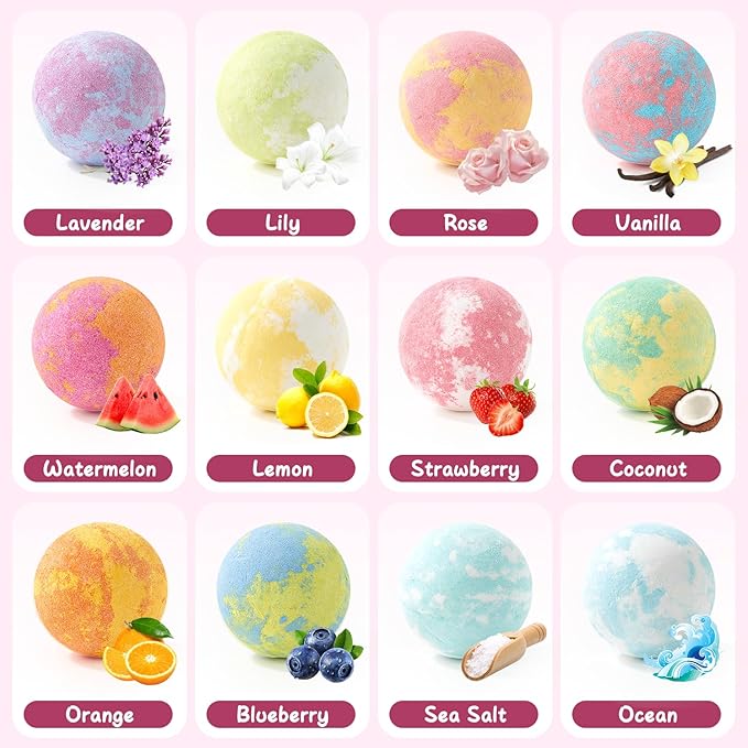 Bath Bombs for Kids with Surprise Inside for Girls Boys, 12 Pack Kids Bath Bombs with Dog & Cat Toys Pretend Playset Handmade Bubble Bath Fizzies Birthday Christmas Gift Set - Bloomnest