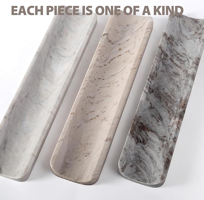 Koville Italian Natural Marble Incense Holder, Incense Holders for Sticks, Incense Burner Holder, Ideal for Meditation and Relaxing, Easy to Clean(Palissandro Classico) - Bloomnest