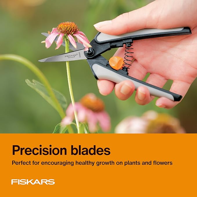 Fiskars 15pc Micro-Tip Pruning Snip Set, Precision Stainless Steel Blades, Softgrip Handles for Deadheading, Trimming & Shaping Small Plants - Bloomnest