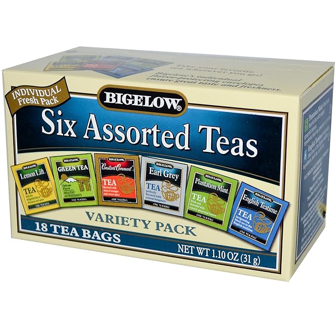 Six Assorted Tea Variety Pack 18 Bag(S) - Bloomnest