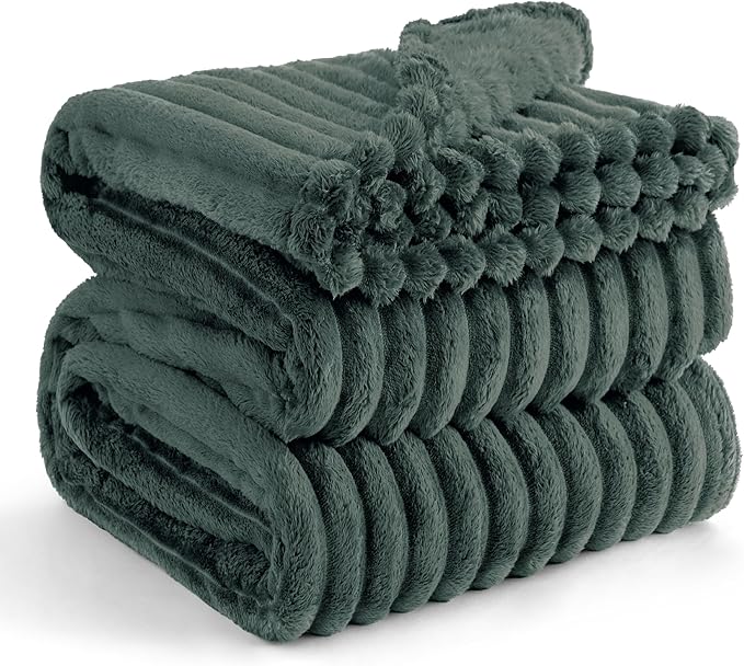 Bedsure GentleSoft Mallard Green Fleece Blanket for Couch - Cozy Soft Blankets for Women, Cute Small Throws for Girls, 90x90 Inches - Bloomnest