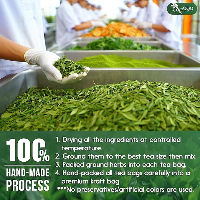 TOG999, Premium Matcha Green Tea Bags | 120 Count | Blend of Sencha, Green Tea, Spearmint & Orange Slices – Refreshing Flavor, Naturally Vibrant, No Gluten. Vegan. - Bloomnest