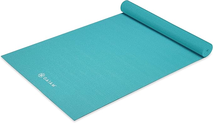Gaiam Yoga Mat - Premium 5mm Solid Thick Non Slip Exercise & Fitness Mat for All Types of Yoga, Pilates & Floor Workouts (68" x 24" x 5mm) - Bloomnest